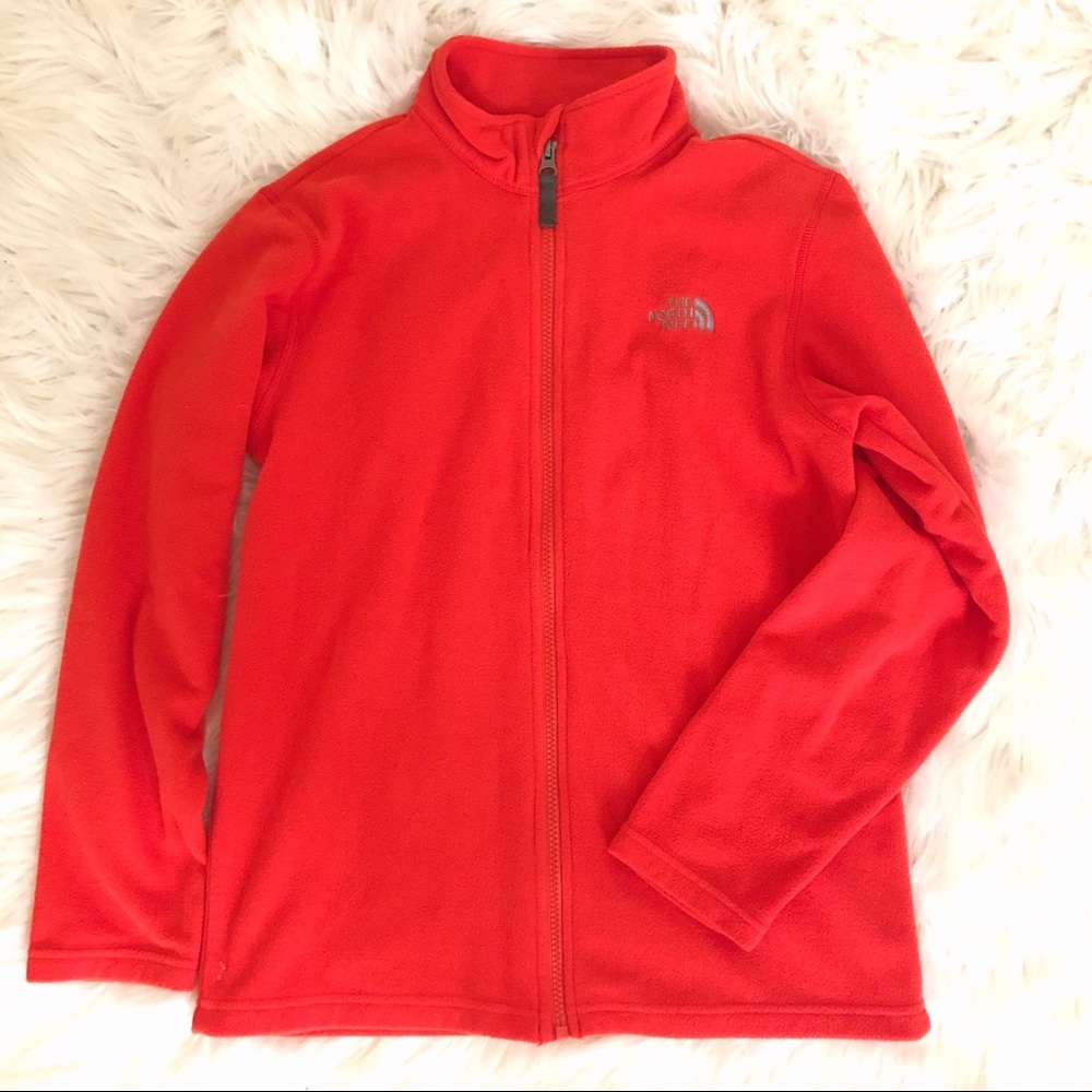 North Face Orange Zip Up Size Small